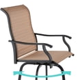 thumbnail image 2 of Set of 2 Tan All-Weather Mesh Swivel Barstools, 2 of 4