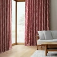 thumbnail image 5 of Exclusive Fabrics  Jacquard Faux Silk Curtains - 1 Panel Room Darkening Curtain 50 X 108 - Tiger Stripe Red, 5 of 5