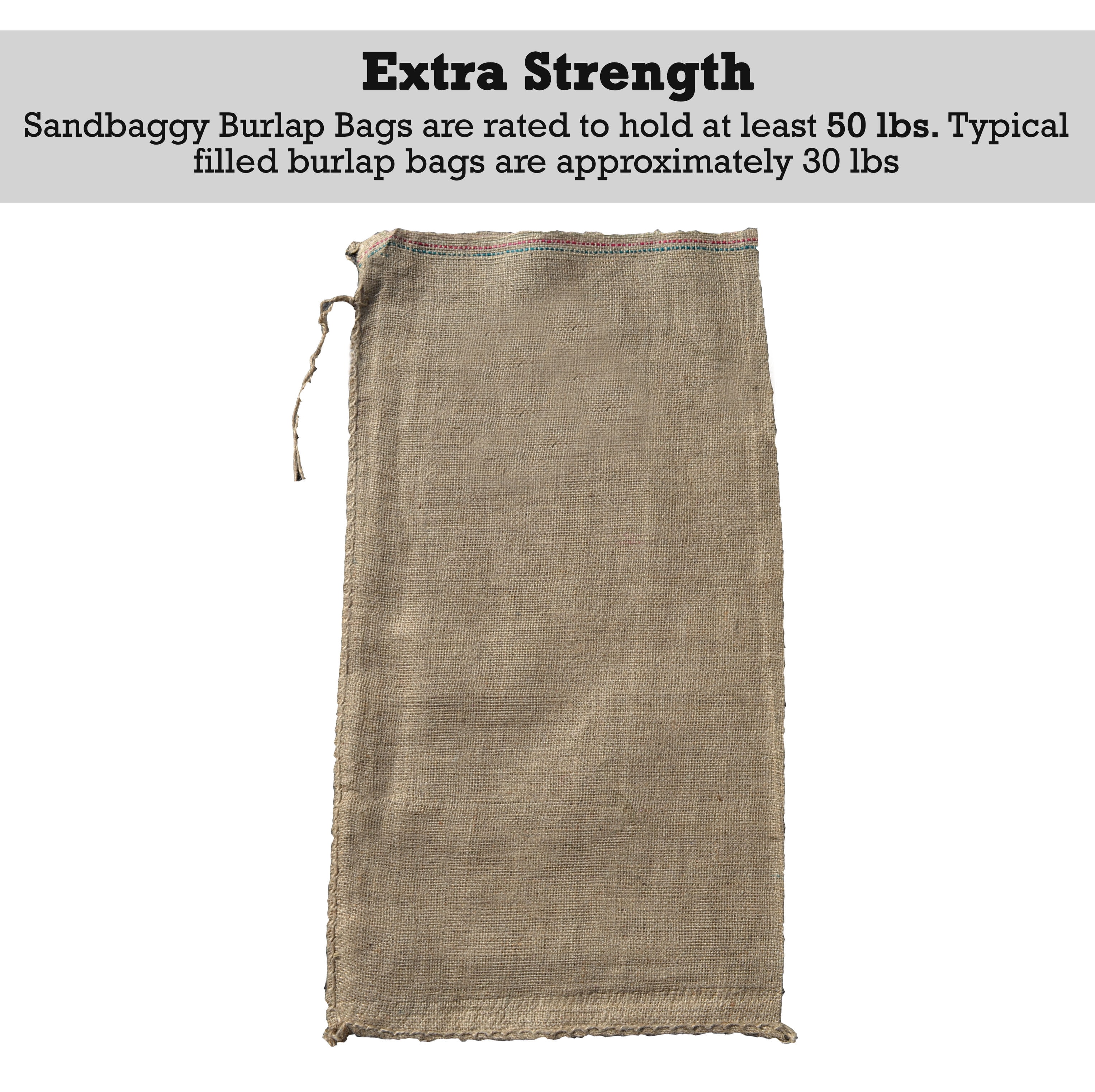 50 lb burlap bags