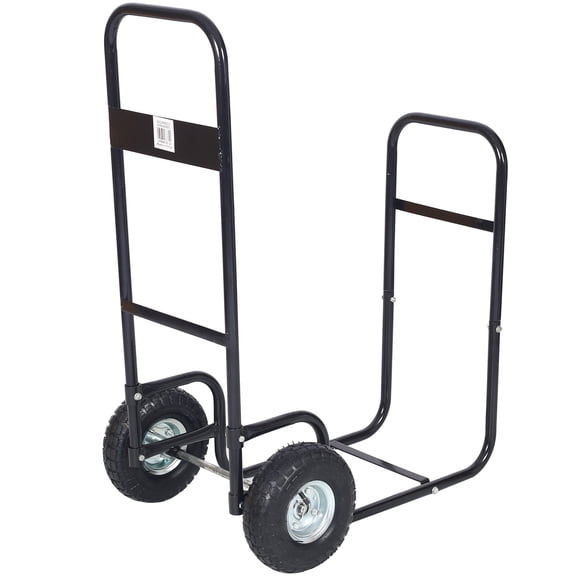 Firewood Cart,Fireplace Log Rolling Cart,Wood Rack with Pneumatic Wheels,Rolls Up and Down Stairs