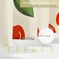 thumbnail image 4 of Fabric Shower Curtain Cute Floral Cherry Curtains Waterproof Soft Polyester Bathroom Curtain- Decor Washable Privacy Cloth Small Stall Shower Curtain for Bathroom Hotel (36x72inch) Beige, 4 of 6
