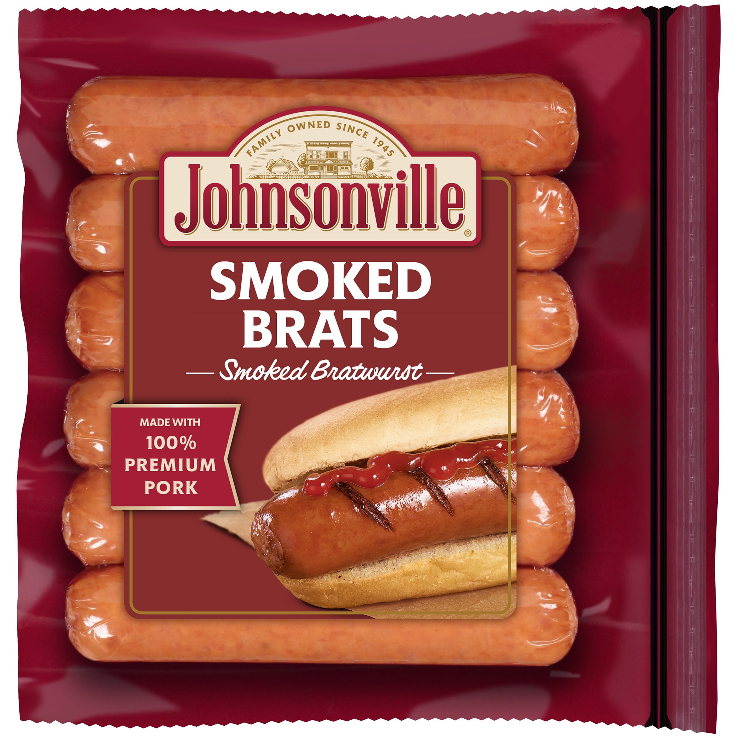 Johnsonville Smoked Brats 6 Count, 14 oz
