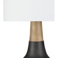 thumbnail image 4 of Mark&Day Table Lamps, Poysdorf Modern Black White Bedside Table Lamp for Nightstand Bedroom Living Room Office (17" H x 8" W x 8" D), 4 of 6