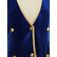 thumbnail image 6 of iiniim Kids Girls Velvet Waistcoat Tailcoat Gothic Steampunk Victorian Tuxedo Jacket Coat Royal Blue 10, 6 of 7