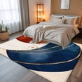 thumbnail image 5 of 5x7 Area Rugs, Navy Blue Burnt Orange Non-Skid Rubber Backing Large Rectangle Rugs - Living Room Bedroom Home Office, Modern Boho Art Geometric Indoor Floor Mat Carpets Washable Rug, 5 of 9