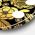 thumbnail image 3 of Designart 'Golden Floral Ii Horloge Murale Moderne du Milieu du Siècle, 3 of 4