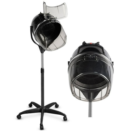 TASALON Professional Hooded Bonnet Hair Dryer Stand with Adjustable Timer, Rolling Wheels - Portable Floor Standing Dryer for Home Salon & Beauty Spa Equipment​