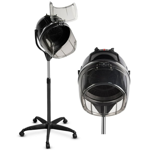 TASALON Professional Hooded Bonnet Hair Dryer Stand with Adjustable Timer, Rolling Wheels - Portable Floor Standing Dryer for Home Salon & Beauty Spa Equipment​