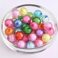 thumbnail image 4 of U8MO 50pcs Round 92 Facets Colorful Acrylic Plastic Loose Beads Lot DIY Jewelry-Light Blue-8mm, 4 of 8