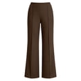 thumbnail image 7 of DuoJiaJ Womens Dress Pants, High Waist Straight Leg Business Trousers Brown XL, 7 of 7
