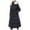 Black, variant on Honeeladyy Women's Long Winter Faux Fur Coat Puffer Warm Jacket with Detachable Hood Coffee XXL