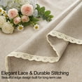 thumbnail image 6 of Inosoo Thick Faux linen Tablecloth, 48 inch Round TPU Waterproof & Oil Proof Wipe Clean Fabric Table Cover, Khaki, 6 of 9