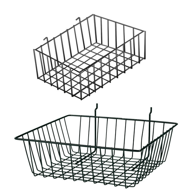 Slatwall and Pegboard Baskets Bundle - (Set of 4 Pegboard Baskets ...