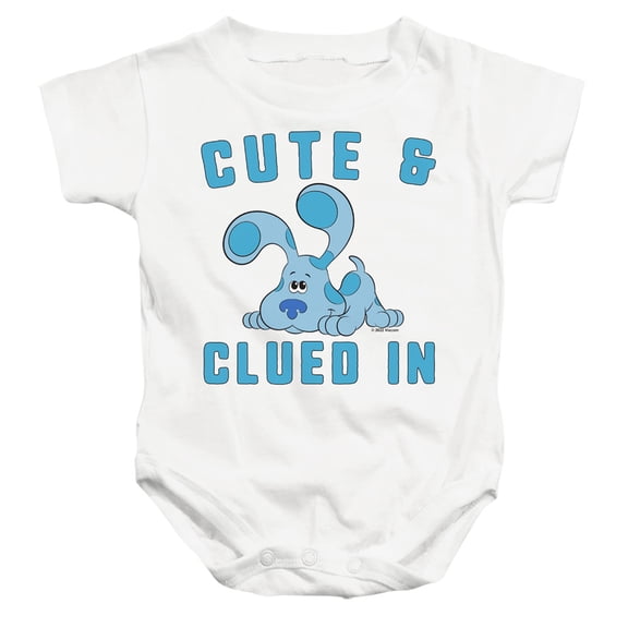 Blues Clues & You Baby'S Best Friend Blue Unisex Infant Snap Suit for Baby (6 Months) White