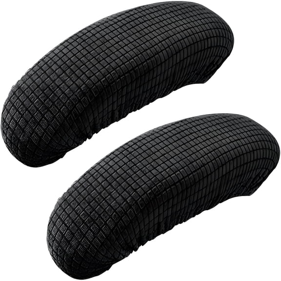 LAMIRO Office Chair Arm Armrest Covers–Stretchable Slipcover Protector Sleeve for Computer Gaming Desk Rotating Chairs Easy Install&Clean,Comfortable (Matt Black 2 Pair)