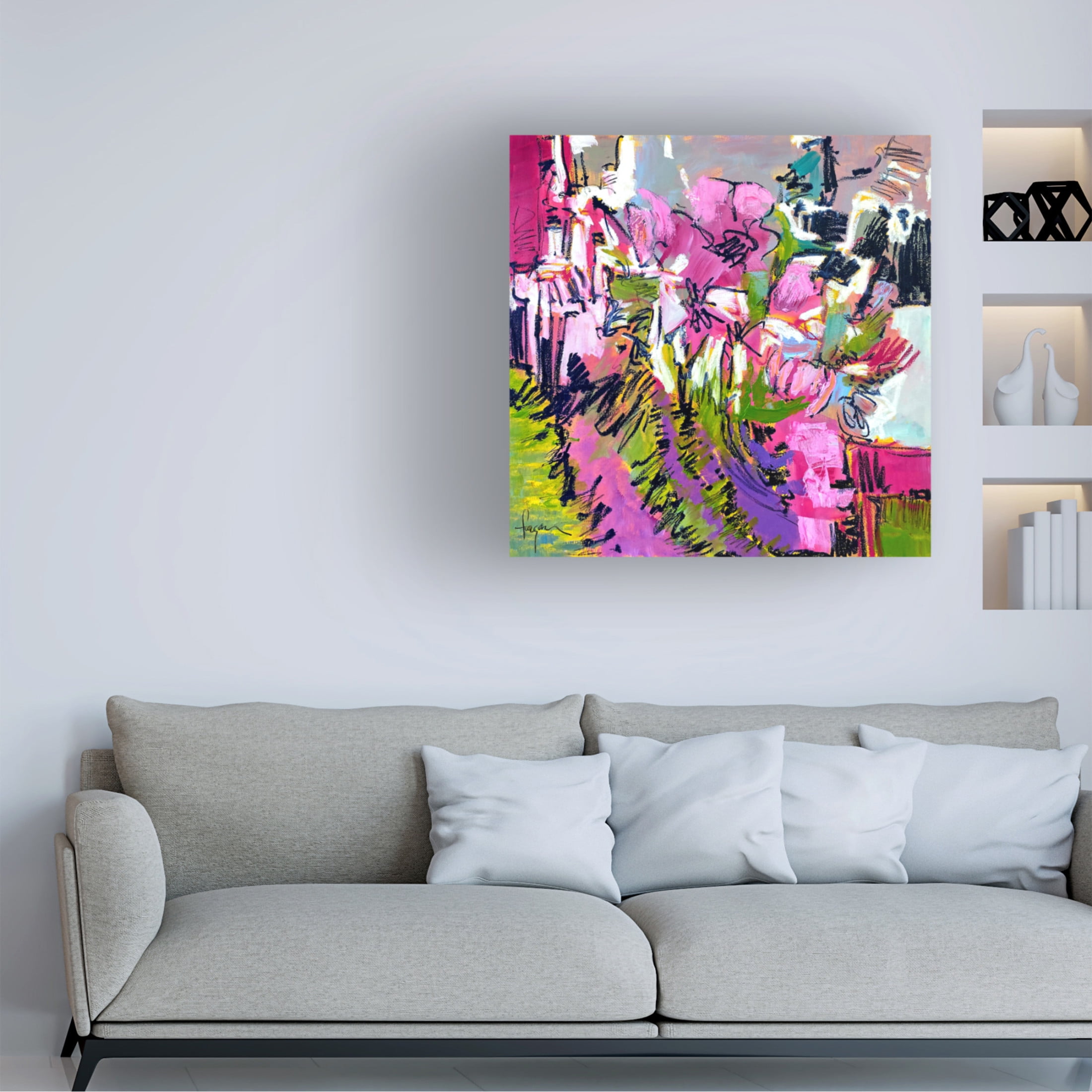 Canvas Wall Art - Dorothy Fagan 'A And To Everything There Is A Season Bloom I' Wall Art for Living Room, Bedroom, or Office Décor by Trademark Fine Art - 18 x 18 Inches