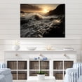 thumbnail image 2 of Designart "Sunlit Waves Beach Photo VII" Nautical & Beach Metal Wall Art, 2 of 5