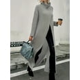 thumbnail image 2 of Élevez Votre Style avec Cette Élégante Robe Maxi Fendue à Col Haut, 2 of 7