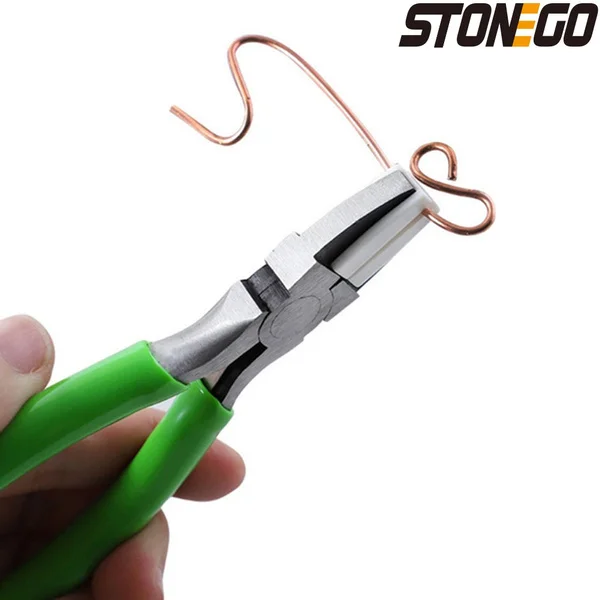 STONEGO 1PC/2PCS High Carbon Steel Pliers with Plastic Head - DIY Pliers for Handmade Jewelry and Bead Crimping - Durable Crimping Tools for Craft Projects