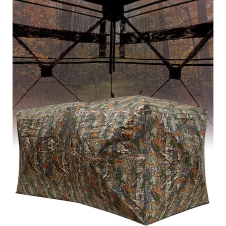 Waterproof Camouflage Hunting Tent for 2 4 Persons with Quiet Magnetic Door Easy to Carry for Deer and Turkey Hunting