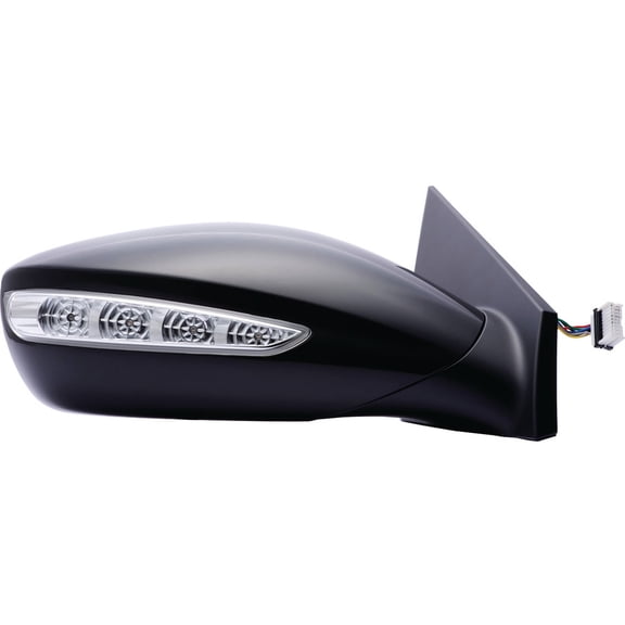 65531Y - Fit System Passenger Side Mirror for 11-14 Hyundai Sonata, w/ turn signal, black, PTM, foldaway, Heated Power