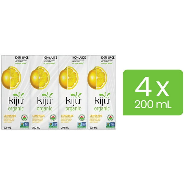 Boîtes de jus de fruits limonade biologique Kiju 4 x 200 ML