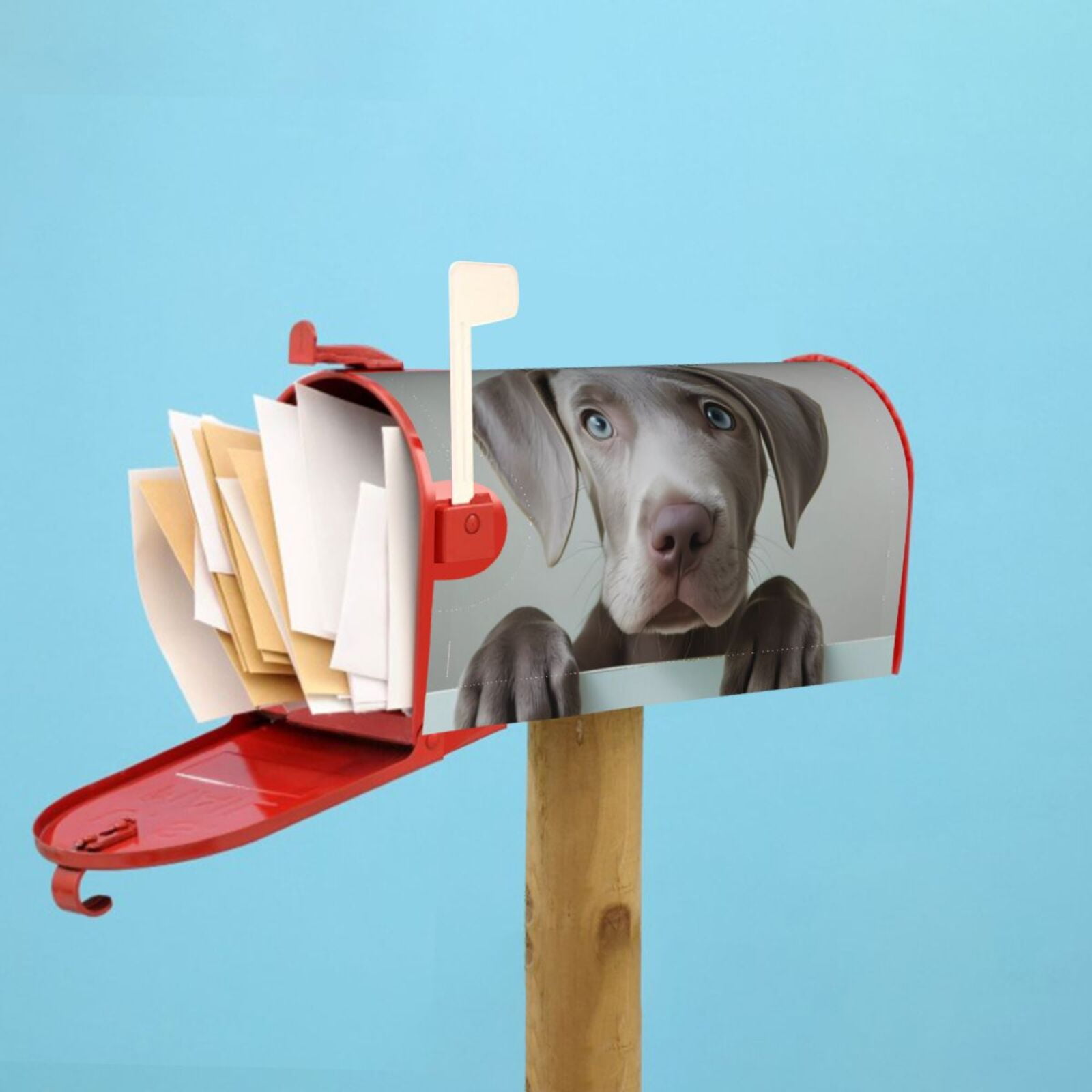 Logiee Adorable Puppy Portrait Print Post Letter Box Wrap Decor, Mailbox Cover Suitable for Standard Mailbox and Large Size Mailbox,Outdoor Yard Decoration-21x18 in