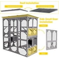 thumbnail image 4 of Aivituvin Catio Outdoor Cat Enclosure, 7-Platform Cat House Outdoor with Asphalt Roof, Wooden, 71 in, 4 of 9