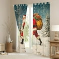 thumbnail image 3 of Feelyou Santa Claus Blackout Curtains Set of 2 (52x84 Each) for Teen, Vintage Western Fairy Tale Window Curtains, Merry Christmas Curtains and Drapes, Window Curtains Home Decor, 3 of 6