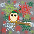 thumbnail image 3 of CafePress - Christmas Owl Men's Fitted T Shirt (Dark) - Men's Fitted T-Shirt, 3 of 4