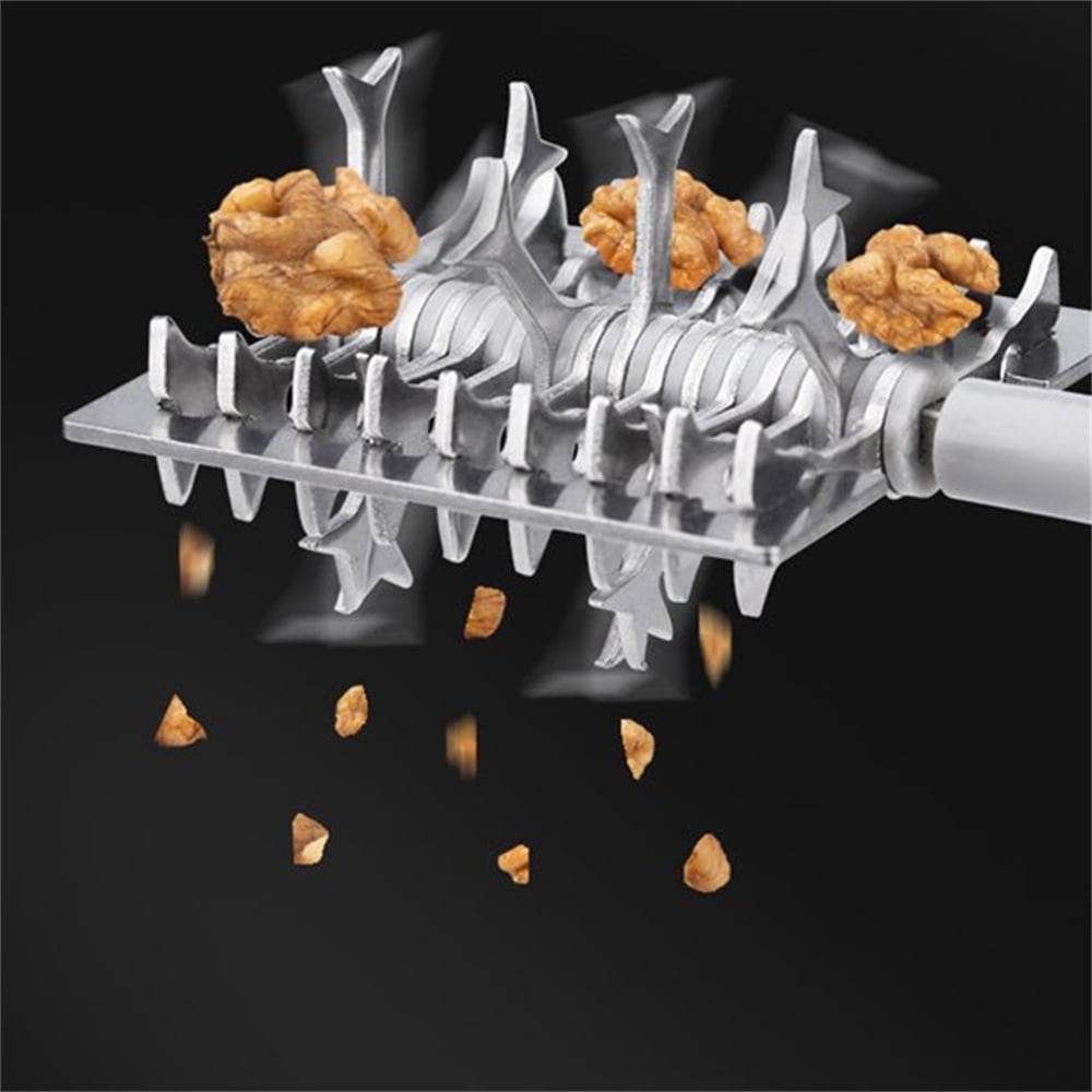 Casewin Nut Chopper Grinder, Manual Nut Grinder Multifunctional Dried Fruit Crusher Peanut Masher Nut Chopper Peanut Grinding Device for All Nuts Walnut Pecan Gray