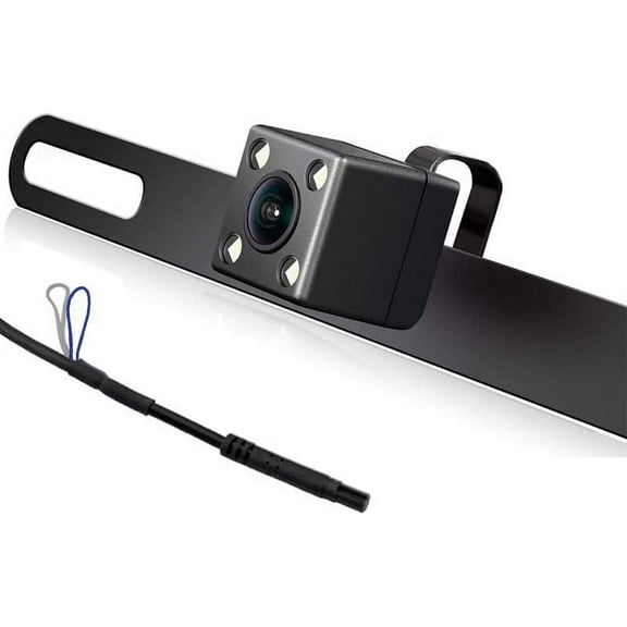 CAM122 Backup Camera Frame License Plate HD Night Vision Rear View 170° Angle Waterproof Compatible with Jensen Car Radio CAR110W CAR710 CAR710X CAR8000 CAR910W CAR910X CDR7011 CM901MIR CMR2720