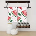 thumbnail image 2 of YladaFaie Watercolor Watermelon Pattern Kitchen Towels, 2 Pack Wreath Tea Dish Towels, Absorbent Drying Cloth Tea Towels for Cooking Baking, 16 x 24 Inch, 2 of 7