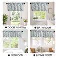 thumbnail image 3 of Hiasan Farmhouse Linen Valance Curtains for Kitchen, Floral Rustic Rod Pocket Valance for Living Room Bedroom, 42 x 18 Inch Window Valance, Blue on Protea Silhouette, 1 Panel, 3 of 8