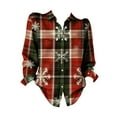 thumbnail image 4 of MESSUEN Christmas Shirts for Women Christmas Party Outfits for Women Christmas Dresses for Women Fashion Sweatshirt Womens Sweat Shirts Womens Fall Shirts Womens Fall Blouses Green 3XL, 4 of 4