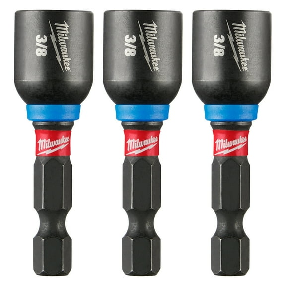 Milwaukee 49-66-4525 3/8" x 1-7/8" Shockwave Magnetic Nut Driver 3-Pack