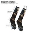 thumbnail image 2 of Naloa Cyberpunk Skull American Flag Knee Socks, High Socks Long Stretchy Sock Women Knee High Stocking, Long Socks for Women, 2 of 6