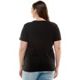 thumbnail image 3 of Women's Plus Size Basic Solid Crew Neck T Shirt, 2XL, Black, 3 of 4