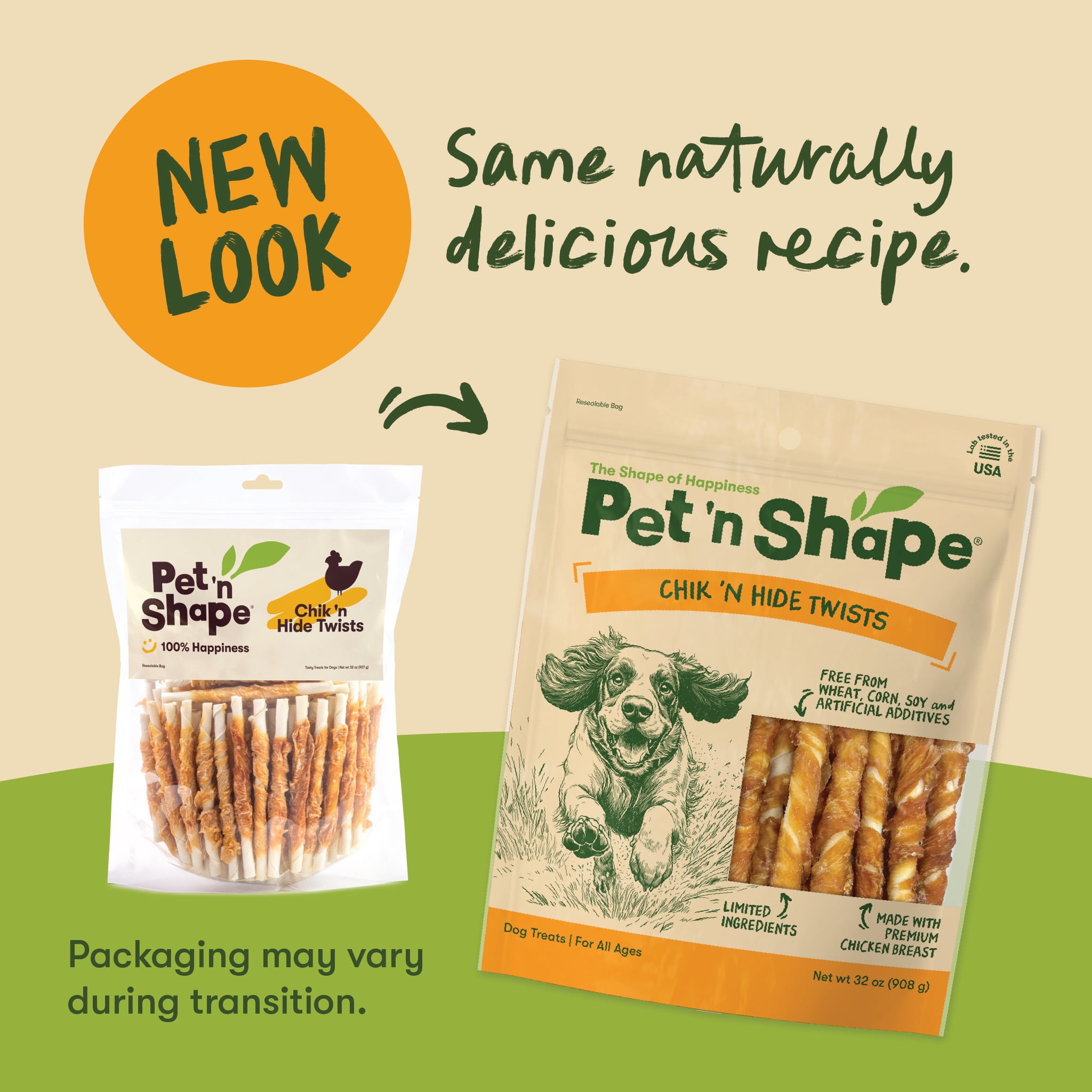 Pet 'n Shape Hide Twists – Chicken Wrapped Rawhide Dog Treats - Small Twist - 2 Pounds