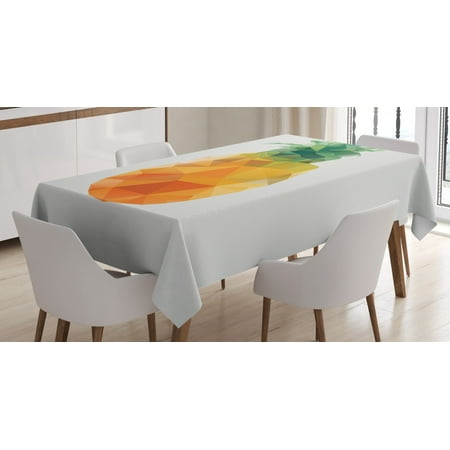 

Green and Orange Tablecloth Geometric Polygonal Fruit Angular Triangles Abstract Art Design Rectangular Table Cover for Dining Room Kitchen 60 X 90 Inches Fern Green and Orange by Ambesonne