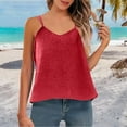thumbnail image 2 of Linen Camisole Tops for Women Beach Vacation Blouses Linen Summer Tops Cotton Camisole Loose Fit Cami Summer 2026 Linen Tank Tops Linen Undershirt Gauze Tank Tops Red 3XL, 2 of 4