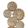 thumbnail image 5 of DecMode Gold Metal Plate Embossed Floral Home Wall Decor with Teal Accents, 19" x 3" x 50", 5 of 12