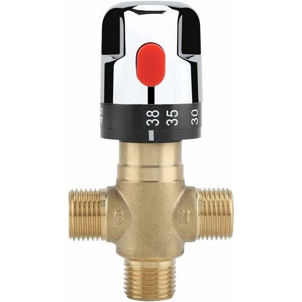 Ajuste de temperatura para grifo de ducha, válvula mezcladora termostática térmica que garantiza temperaturas de agua seguras y constantes, ideal para grifo de agua con manguera de bidé y lavabo