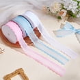 thumbnail image 3 of 20 Yards Translucent Polyester Wavy Edged Lace Trim for Sewing Decoration White 1-1/2 inch(38mm), 3 of 9
