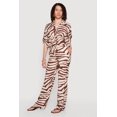 thumbnail image 3 of Women's Crepe Knit Zebra Print Shirt, 3 of 4