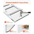 thumbnail image 6 of KFFKFF Adjustable Cat Door for Window, Fits Window Widths 23"-28", 4 Locking Options, Durable Aluminum Frame with Transparent Glass, Magnetic Seal, Weather-Resistant Pet Access Panel, White, 6 of 9