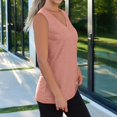 thumbnail image 5 of Summer Outfits for Women, Yigetop Women's Solid Color Fashionable Casual V Neck Pocket Sleeveless Top Tank Tops Pink S, 5 of 9