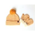 thumbnail image 4 of Yoyauz Kids Children Winter Warm Knit Mittens Gloves Beanie Pompom Hat Set, 4 of 5