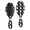 Black Halloween Ghosts and Skulls, variant on Black Halloween Ghosts Bats and Stars Brush, Detangling Hair Brush, Scalp Massage Hair Comb, PP Material Gifts for for Men Women Kids