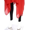 thumbnail image 6 of Alvivi Women's Belly Dance Costume Asymmetrical Hem Sheer Chiffon Pantskirt Leggings Skirts Red M, 6 of 6